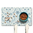 thumbnail image 1 of Boho Retro Floral Pet Feeding Mat-Abstract Art Pattern Absorbent Pet Placemat for Food and Water Bowl, with Waterproof Rubber Backing, Quick Dry Water Dispenser Mat for Dog and Cat (12"x20"), 1 of 7
