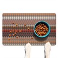 thumbnail image 1 of Boho Retro Floral Pet Feeding Mat-Abstract Art Pattern Absorbent Pet Placemat for Food and Water Bowl, with Waterproof Rubber Backing, Quick Dry Water Dispenser Mat for Dog and Cat (12"x20"), 1 of 7
