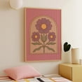 thumbnail image 1 of Boho Retro Floral Wall Art 70S Style Flower Poster Trendy Western Mid Century Modern Decor Vintage Inspired Artwork Poster, Unframed Size 24x36, 1 of 4
