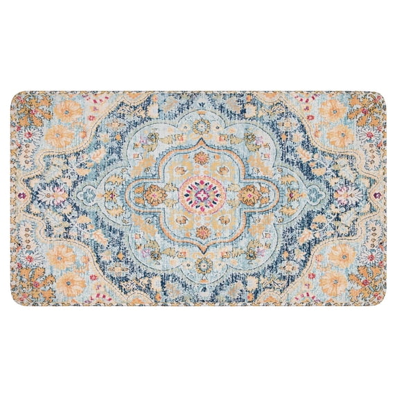 Boho Retro Light Orange Carpet Door Mat 30 X 17 Inch Welcome Doormat Indoor Outdoor Entrance Floor Mat Non Slip Spring Summer Decor Rubber Mats