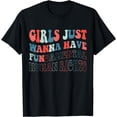 thumbnail image 1 of Boho Retro Vintage Girls Just Wanna Have Fundamental Rights T-Shirt, 1 of 3