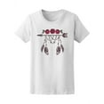 thumbnail image 1 of Boho Rose Flower Feathers T-Shirt Women -Image by Shutterstock, Female Medium, 1 of 2