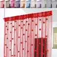 thumbnail image 1 of Boho Rose String Curtain - Decorative Beaded Door Curtain with Roses & Fringe Tassels - Room Divider for Home, Wedding & Coffee Shop - Window & Doorway Privacy Screen Decor, 1 of 9