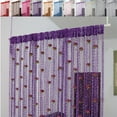 thumbnail image 1 of Boho Rose String Curtain - Decorative Beaded Door Curtain with Roses & Fringe Tassels - Room Divider for Home, Wedding & Coffee Shop - Window & Doorway Privacy Screen Decor, 1 of 9