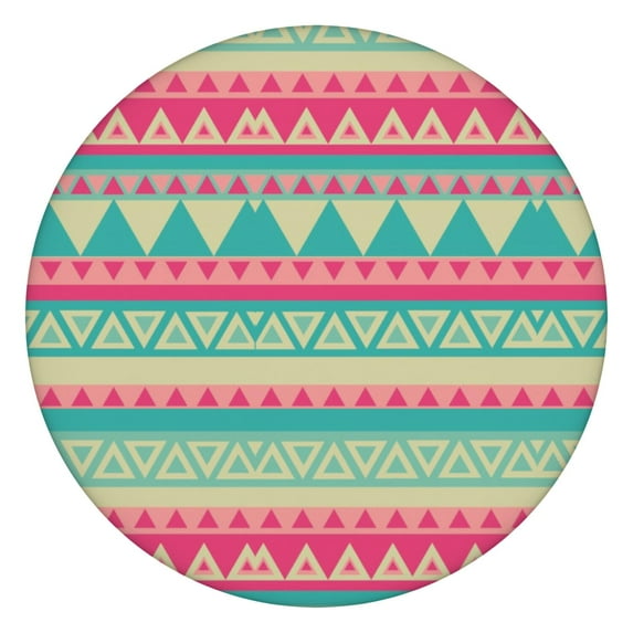 Boho Round Tablecloth, 36-44" Fit with Waterproof Oxford Fabric, Stretch Elastic for Dining Room or Outdoor Setting