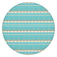thumbnail image 1 of Boho Round Tablecloth Waterproof Oxford Fabric Elastic Hem Fits 45-52” Table, Great for Kitchen, Travel, and Small Gatherings, 1 of 7
