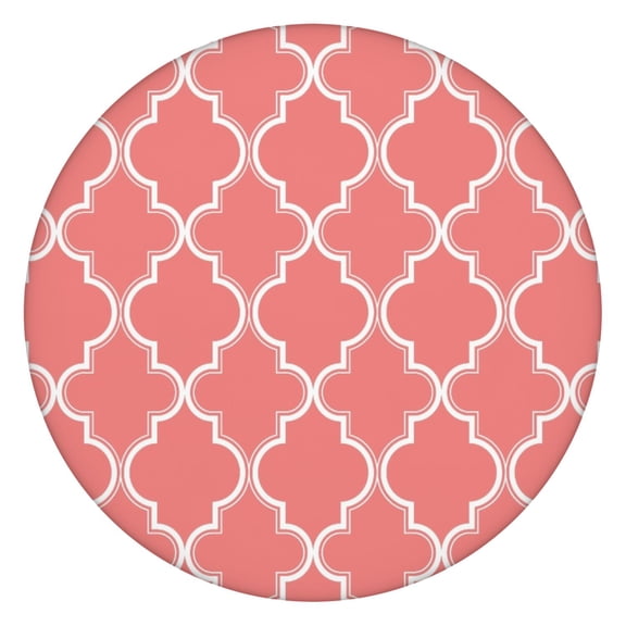 Boho Round Tablecloth with Waterproof Oxford Material, Elastic Hem Fits 45–52", Great for Apartments, Parties, and Daily Use