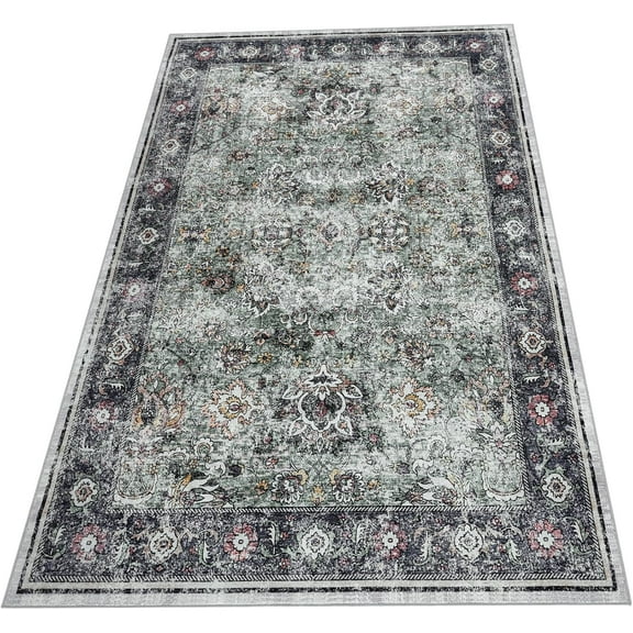 Boho Rug Beige Area Rug Machine Washable Tan Rugs for Bedroom Non Slip Indoor Rugs for Office
