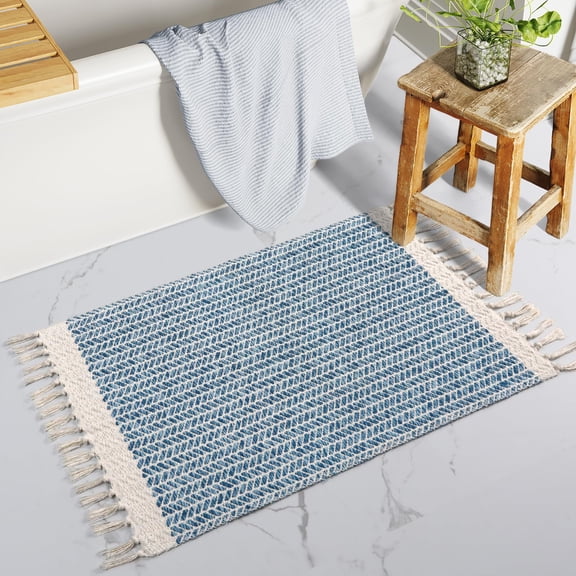 Boho Rugs for Bedroom, 2x3 Bathroom Rug Lightweight Farmhouse Woven Area Rug with Tassels, Throw Rugs Washable Kitchen Rug Non Shedding Indoor Door Mats for Entryway Living Room