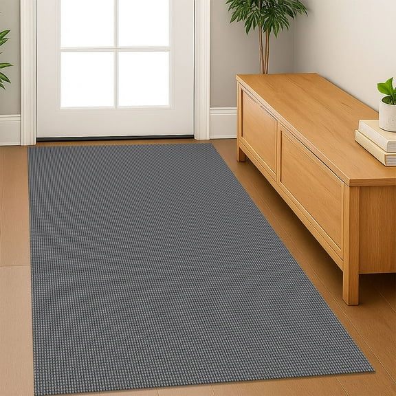 Glattice Entryway Rugs 3x5 Washable Area Rugs with Non Slip Rubber Backing Cotton Kitchen Rugs Indoor Door Mat for Entrance Foyer Living Room Bedroom, Dark Grey/Grey