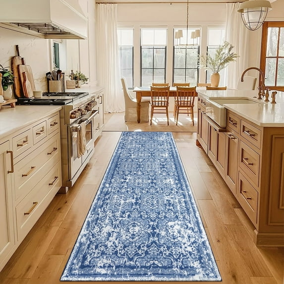 Boho Runner Rug, Non Slip Washable Shaggy Soft Carpet Area Rug for Hallways Entryway Bedroom