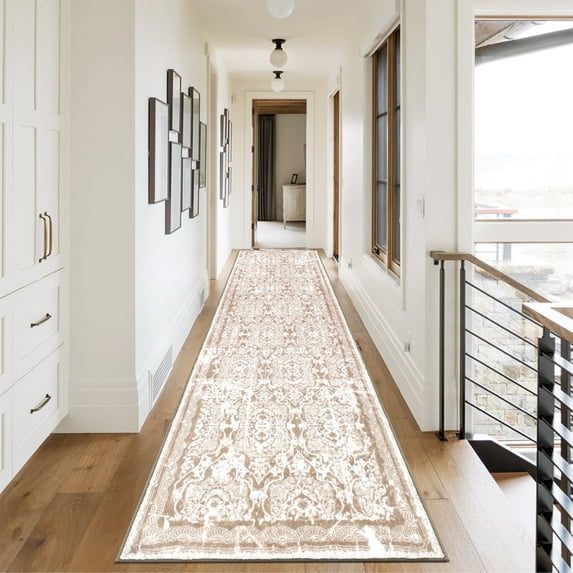 2'6'' X 10' Boho Runner Rug, Non Slip Washable Shaggy Soft Carpet Area Rug for Hallways Entryway Bedroom