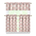 thumbnail image 1 of Boho Rustic Curtains 36 Inch Short - 3 Panel Vintage Wildflower Farmhouse Set with Blooming Botanicals, Rod Pocket, 1 of 2
