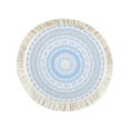 thumbnail image 1 of Boho Rustic Round Placemat with Tassels 12.99 Inch Heat Insulation Place Mat for Dining Table Kitchen Table Tea Table Anti Scald Pot Pad Household Decorative Cotton Woven Meal Pad, 1 of 7