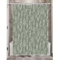 thumbnail image 1 of Boho Sage Green Floral Camper RV Shower Curtain for Travel Trailer Bathroom, Leaves Camping Small Narrow Shorter Fabric Shower Curtains Set, Spring Happy Camp Decor with Hooks 47X64, 1 of 6