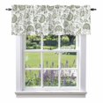 thumbnail image 1 of Boho Sage Green Floral Kitchen Curtain Valances for Windows Farmhouse Short Curtains, Vintage Farmhouse Paisley Plant Rod Pocket Valance Curtain for Bedroom Cafe Living Room, 1 of 8