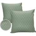 thumbnail image 1 of Boho Sage Green Pillow Covers, Farmhouse Decoration Geometric Waterproof Outdoor Pillowcases Cushion Covers Cases for Patio Couch Bench, Pack of 2 Square, 20"X20", 1 of 6