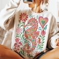 thumbnail image 1 of Boho Sea Horse T-Shirt, Floral Nautical Toddler Tee, Cute Beach Graphic Shirt, Summer Ocean Vibes Outfit for Kids, 1 of 5