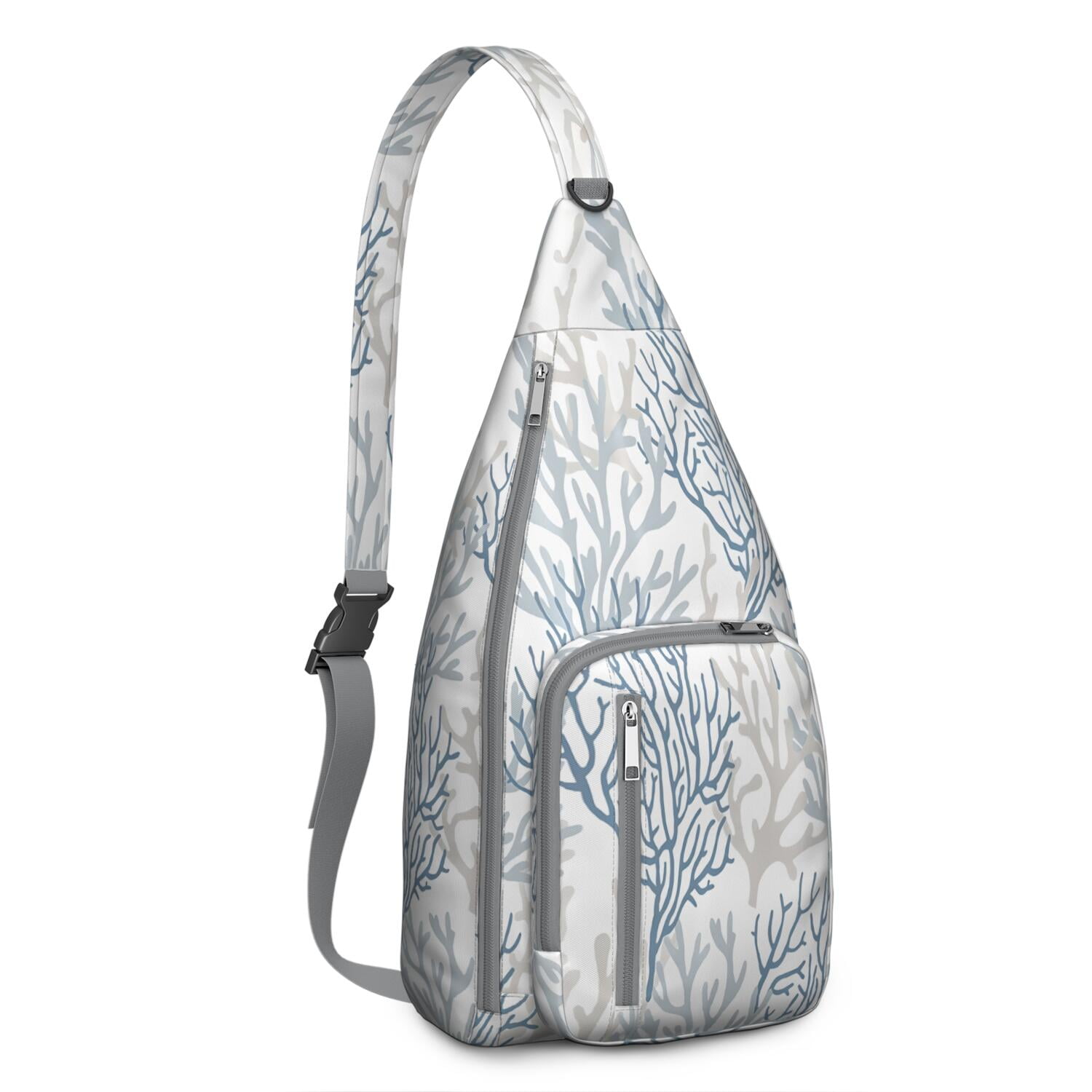 Boho Seashell Sling Backpack – Tropical Nautical Hiking Daypack with ...