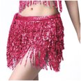 thumbnail image 1 of Boho Sequin Tassel Hip Scarf Multilayer Belly Dance Belt Dance Performance Mini Skirt for Women and Girls, 1 of 7
