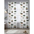 thumbnail image 1 of Boho Sheer Curtains 108 Inches Long 2 Panels Abstract Art Light Filtering Semi Sheer Window Curtains Drapes for Bedroom Living Room 52"x108", 1 of 7