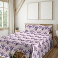 thumbnail image 1 of Ambesonne Boho Fitted & Flat Sheet with Sham 3 Pcs Set, Ikat Pattern of Modern Tribal, Twin XL, Pink Rose and Quartz, 1 of 5