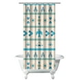 thumbnail image 1 of Boho Shower Curtain 36x72 Inches Polyester Fabric Vintage Tribal Pattern Bathroom Decor with Bohemian Chic Aesthetic, 1 of 5
