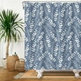 thumbnail image 1 of Boho Shower Curtain Blue Leaf Shower Curtains For Bathroom Allover Jungle Tropical Leaves Plant Shower Curtain Waterproof Polyester Fabric 60"W x 72"L (Pack of 1), 1 of 6