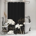 thumbnail image 1 of Boho Shower Curtain for Stall Bathroom White Black Daisy Flowers Decorative Bath RV Curtain 36x72 Inches Minimalism Lines Plants Polyester Fabric Waterproof Bathtub Curtain with Hooks, 1 of 1