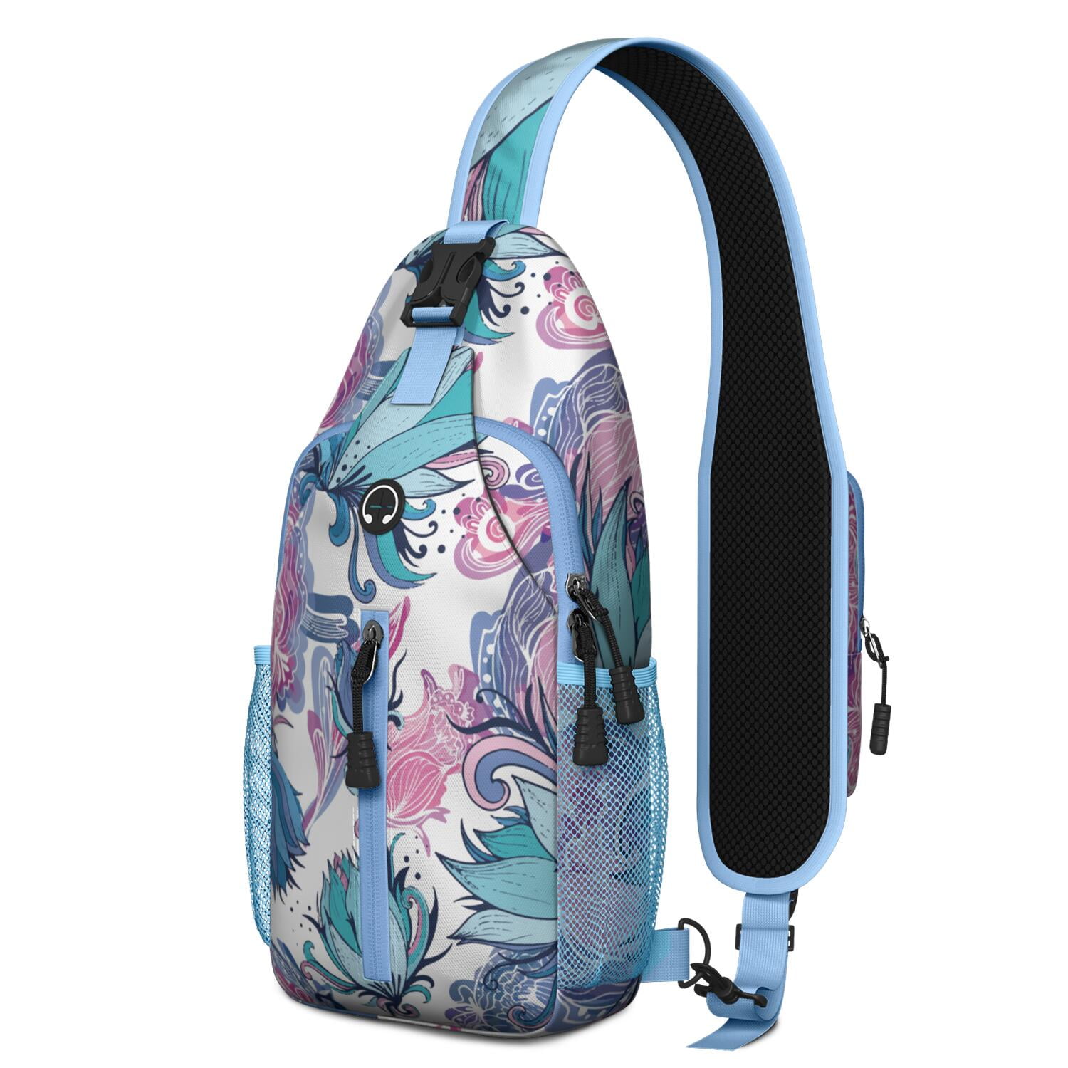 Artistic Tie-Dye Backpack Shoulder Crossbody Bag Modern Artistic Sling Backpack – Geometric Tie Dye and  main image 4