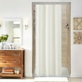 Boho Small Stall Fabric Shower Curtain 36 x 72, White Half Size Narrow