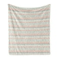 thumbnail image 1 of Boho Soft Flannel Fleece Throw Blanket, Pastel Colored Geometrical Shapes Art Print Peruvian Folkloric Retro, Cozy Plush for Indoor and Outdoor Use, 60" x 80", Multicolor, by Ambesonne, 1 of 5