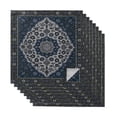 Boho Southwest Cloth Napkins, Blue Gray Ethnic Aztec Abstract Pattern ...