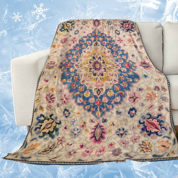 Boho Southwest Cooling Blanket,Lightweight Breathable Summer Throw Blanket with Double Sided Cold Effect,Vintage Country Ethnic Nation Motifs Picnic Blankets Bed Sheet for Hot Sleepers 30"x40"