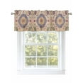 thumbnail image 1 of Boho Southwest Curtain Valances for Windows, Vintage Country Ethnic Nation Motifs Kitchen Valance Window Treatment, Light Filtering Block Curtains for Bathroom/Bedroom/Living Room 42'' x 12'', 1 of 9