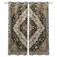 thumbnail image 1 of Boho Southwest Kitchen Curtains Vintage Farmhouse Abstract Floral Art Cafe Short Curtains for Bathroom Blackout Window Curtain Grommet Small Window Treatment Drapes for Bedroom Living Room 52"x45"x2, 1 of 9
