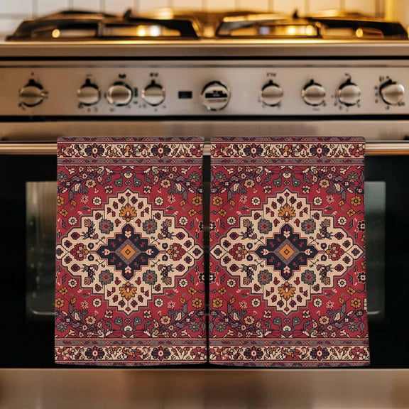 Boho Southwest Kitchen Towels Set of 1, Vintage Farmhouse Ethnic Aztec Tribe Art Absorbent Dish Towels for Kitchen, Microfiber Hand Towel, Quick Drying Tea Towel for Cleaning Decorative Dishcloths