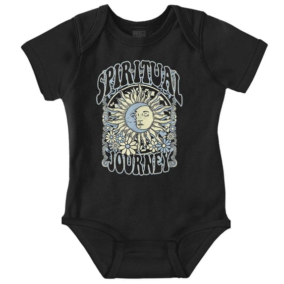 Boho Spiritual Journey Celestial Sun Romper Boys or Girls Infant Baby Brisco Brands NB