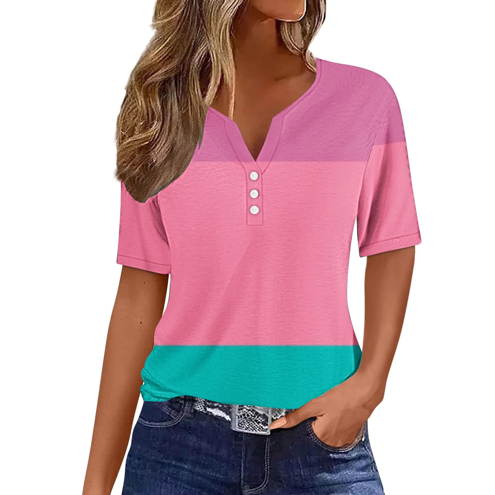 Boho Spring Tops for Women Shirts Women Dressy Casual Spring Tops for Women 2023 Trendy Sexy Ladies T Shirts Walmart