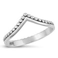 thumbnail image 1 of Boho Stacking Chevron Bali V Ring .925 Sterling Silver Band Jewelry Female Male Unisex Size 5, 1 of 4