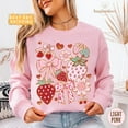 thumbnail image 1 of Boho Strawberry Coquette Sweatshirt, Floral Strawberry Festival Sweater, Summer For Her, Mothers Day Tshirt All Size S-5XL, 1 of 5