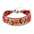 thumbnail image 1 of Boho Strawberry Flower Embroidered Bracelet Handmade Braided Bracelet Friendship Wrap Bracelets Thread Woven Wristbands, 1 of 19