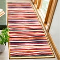 thumbnail image 1 of Boho Stripe Kitchen Runner Rug, 2x6 Washable Rug Runner Non-Slip Soft Striped Hallway Runner Rugs, Colorful Print Distressed Carpet Runner for Entryway Bathroom Laundry Room Foyer (MultiColor,2'x6'), 1 of 10
