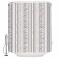 thumbnail image 1 of Boho Stripes Shower Curtains for Bathroom Waterproof Fabric Bath Curtains Decor Bath Tub Curtain Abstract Polka Dot Rustic Tribal Patterns Decorative Shower Curtain Sets with 12 Hooks, 72x72 Inch, 1 of 6