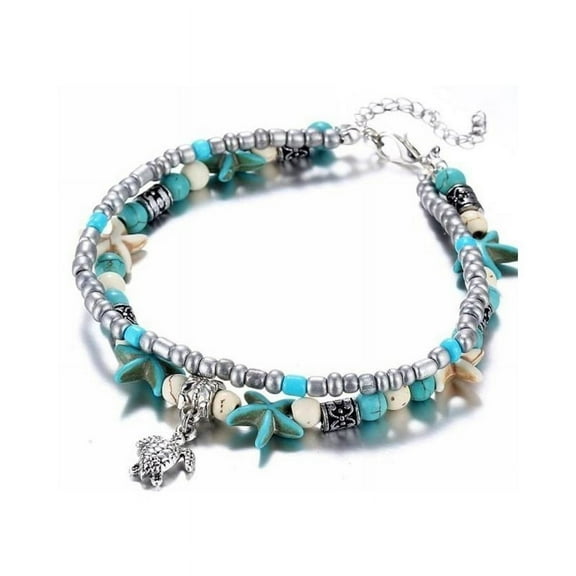 Boho Style Ankle Bracelet Bohemia Turtle Starfish Beach Anklet Shell For Women Handmade Leg Bracelet Jewelry M0M1