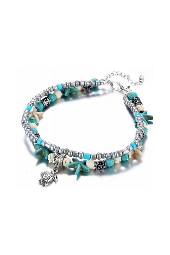 Boho Style Ankle Bracelet Bohemia Turtle Starfish Beach Anklet Shell For Women Handmade Leg Bracelet Jewelry