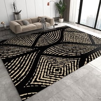 Boho Style Area Rugs, Black Vintage Carpet, Bathroom Rugs Non-Shedding with Backing Easy Cleaning Apply to Dining Room Office Family and Pet,2x3ft