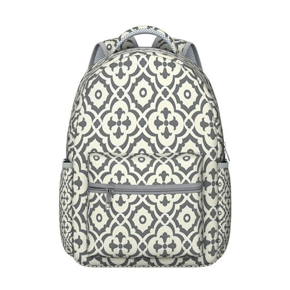 Boho Style Campus Backpack - Vintage Tribal Design, 17 Inch Laptop Pocket, Durable Fabric, Spacious for School & Everyday Use