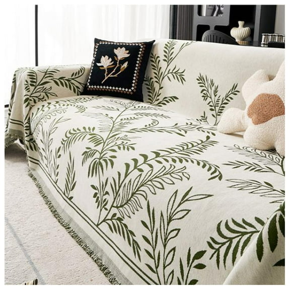Boho Style Couch Cover,Chenille AB Sided L Shape Sofa Cover Non-Slip Washable Couch Slipcover All-Season Generic Sofa Protector