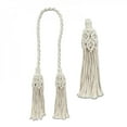 thumbnail image 1 of Boho Style Curtain Tiebacks,Handmade Macrame Curtain Tiebacks,Cotton Weaving Straps Tassels Curtains Tieback,Hanging Ball Decoration Curtain Accessories for Home Decorations, 1 of 6